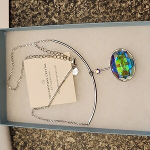 NIB Touchstone Crystal Glamour Necklace, Iridescent Swarovski 1331N